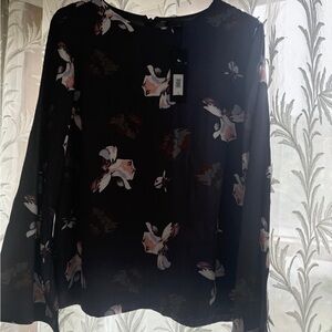 Banana Republic Dark Floral bell sleeves Blouse